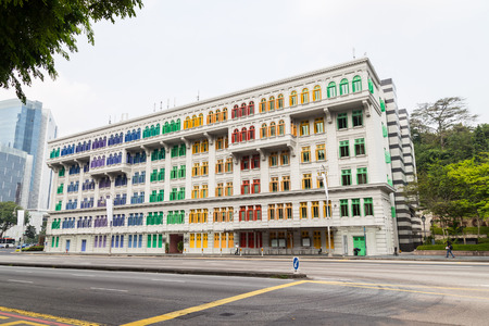 Heritage Building Windows in Singaporeのeditorial素材