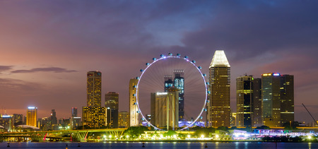 Singapore Skyline and view of Marina Bayのeditorial素材