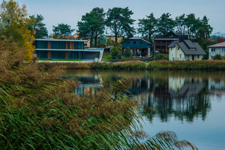 Druskininkai resort town in southern Lithuania. travel Lithuania autumnの写真素材