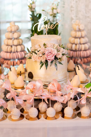 delicious sweet dessert candy bar on celebrationの写真素材