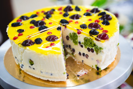 delicious sweet dessert, cake, candy bar on celebration