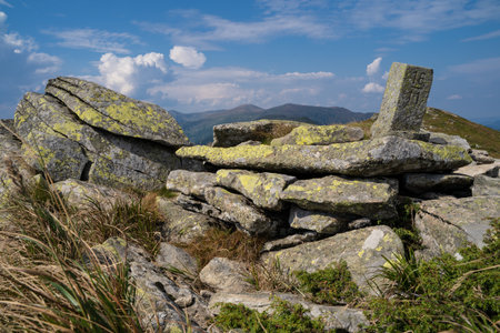 beautiful landscape mountains Carpathians in the Ukraineの写真素材