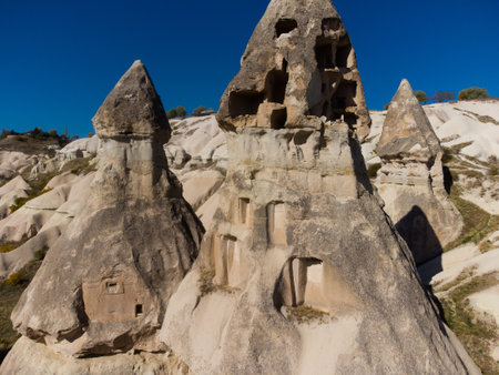 beautiful mountain scenery of Cappadociaの写真素材