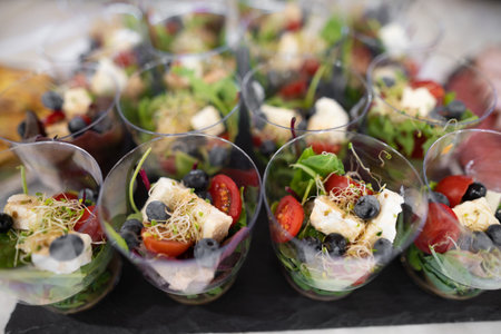 delicious holiday snacks on the table, the food is gourmetの写真素材