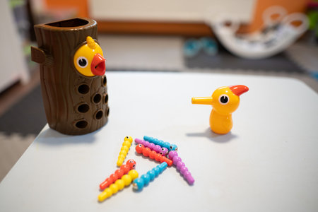 developing motor skills and thinking toys for small childrenの写真素材