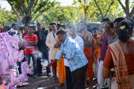 Georgetown,Penang.Malaysia â CIRCA JAN 2016: Preparation before piercing during Thaipusam Celebration.のeditorial素材