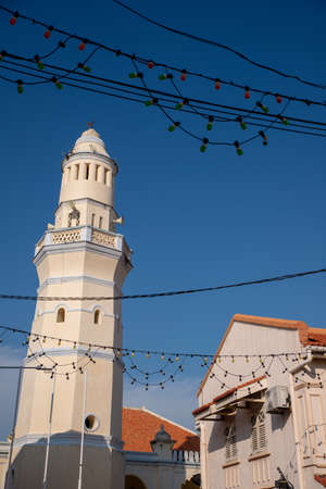 George Town, Penang/Malaysia - Apr 30 2017: Acheh Mosque under blue sky.のeditorial素材