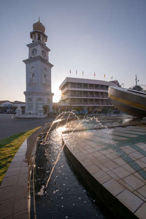 George Town, Penang/Malaysia - Aug 31 2017: View of the Queen Victoria memorial clock tower in morning.のeditorial素材