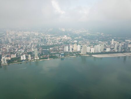 Aerial view Gurney Drive in misty day.の写真素材