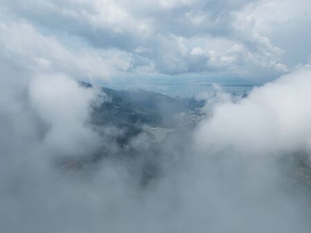 Aerial forest at Ayer Itam Dam, Penang.の写真素材