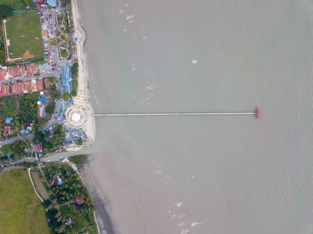 Aerial view look down Pantai Murni Waterfront, Yan, Kedah, Malaysia.の写真素材