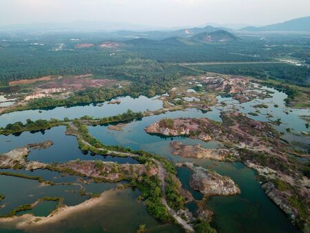 Aerial view mountain rock scenery at Guar Petai.