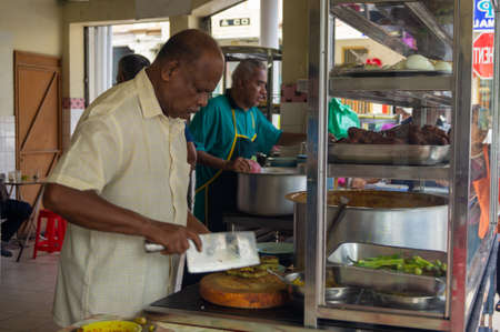 Georgetown, Penang/Malaysia - Feb 14 2020: Mamak stall at Georgetown.のeditorial素材