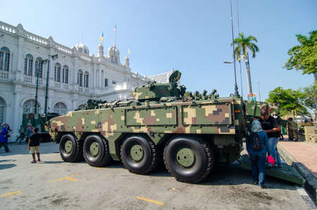 Georgetown, Penang/Malaysia - Feb 27 2020: Malaysia tanker show during Malaysia army exbition.
