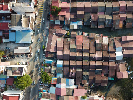 Georgetown, Penang/Malaysia - Feb 29 2020: Heritage clan jetty at Pangkalan Weld in morning.のeditorial素材