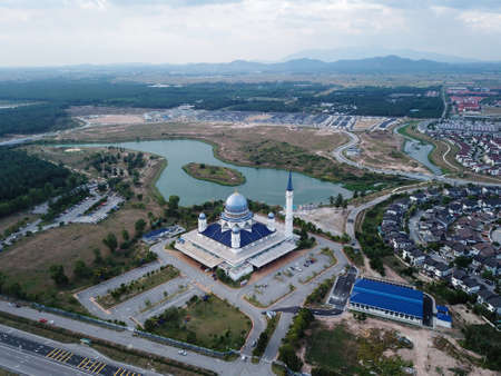 Kepala Batas, Penang/Malaysia - Mar 15 2020: Aerial view architecture at Abdullah Fahim.のeditorial素材