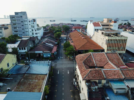 Georgetown, Penang/Malaysia - Mar 21 2020: No car in street during movement control order.のeditorial素材
