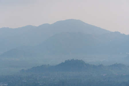 Misty hill in morning at Balik Pulau, Penang.