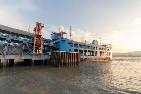 Butterworth, Penang/Malaysia - Jun 07 2017: Rapid Ferry arrive Butterworth Terminal.のeditorial素材