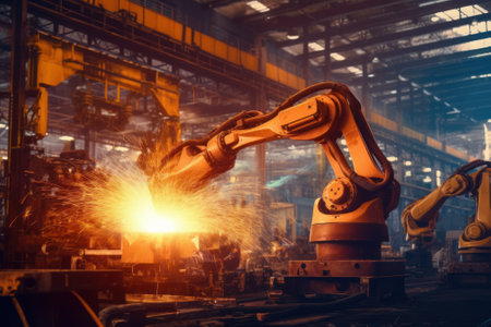 AI plays a significant role in manufacturing robots and automation, revolutionizing the efficiency and productivity of industrial processes. Generative AI.の素材