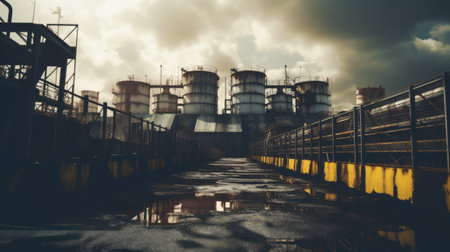 A nuclear facility contributing to radioactive contaminationの素材