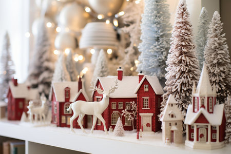 Playful Christmas holiday decor adding cheer to any sceneの素材