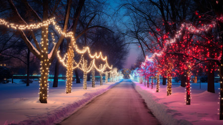 Wishing you a Merry Christmas with this vibrant sceneの素材