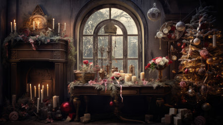 Magical festive composition, inviting viewers into its enchantmentの素材