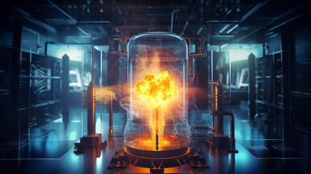 An abstract representation of nuclear energy conversionの素材