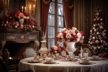 Elegance and festivity converging in the decorationsの素材