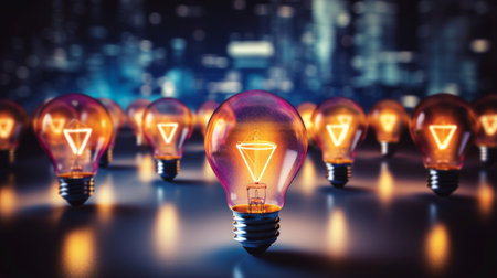 Abstract arrangement emanating allure of innovation successful enterpriseの素材