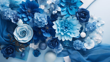 Radiant blue tones, a burst of color that energizes the sensesの素材