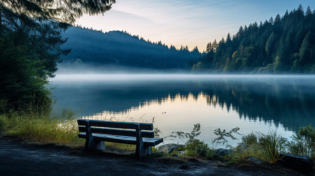 Tranquil scenery, invoking a sense of peace and tranquilityの素材