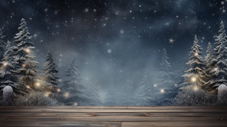 Beauty of the holidays with this enchanting backdrop, offering room for textの素材