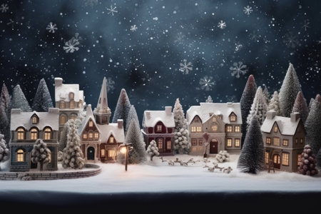 Festive holiday concept with elements of both Christmas and New Year'sの素材