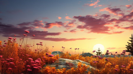 Vibrant natural backdrop, bursting with organic colors and vitalityの素材
