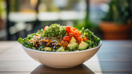 Wholesome lunch choices, nourishing body and mindの素材