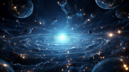 Astronomical research, scientists unraveling cosmic mysteriesの素材