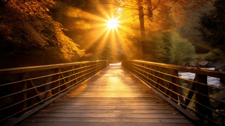 A success path with a bridge to brighter daysの素材