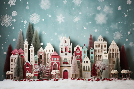 Delightful and whimsical holiday elements infusing the backdrop with joyの素材