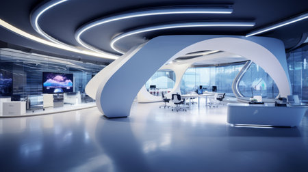 Cutting edge design representing the dynamic world of business and technologyの素材