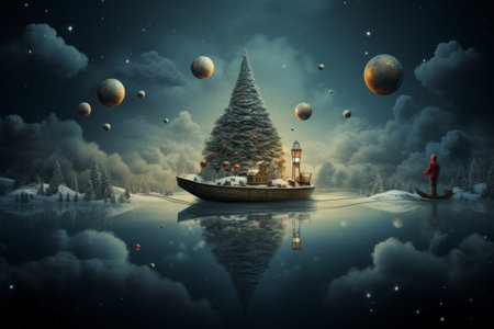 Mind bending holiday surrealism capturing dreamy essenceの素材