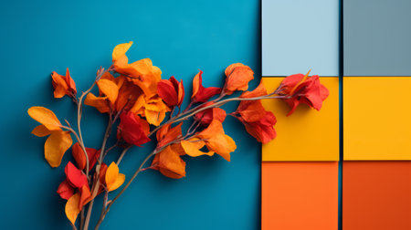 Palette of complementary colors blending into a mesmerizing and dynamic backdropの素材