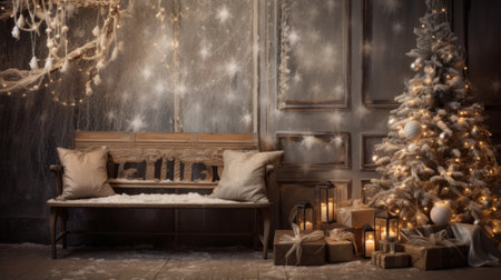 Enchanting Christmas wallpaper, a visual journey through yuletide charmの素材