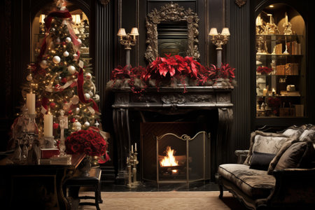 Holiday ambiance adorned with intricate decorative accentsの素材