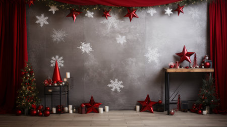 Magic of the holidays with versatile backdrop, providing space for your designsの素材