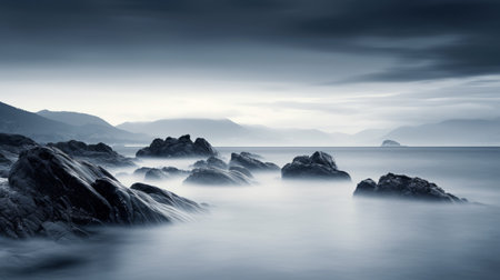 A dreamy, undefined seascape with a hint of tranquilityの素材