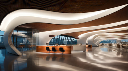 Cutting edge design representing the dynamic world of business and technologyの素材