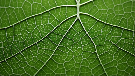 Hyper zoom into the intricate patterns of a leaf's veinsの素材