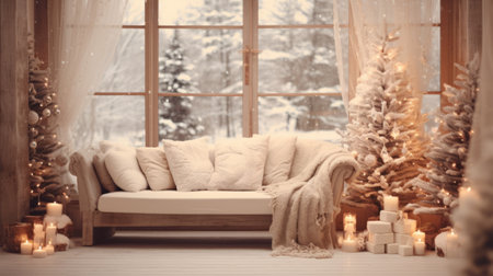 Enchanting happy christmas ambiance perfect for adding your creativityの素材